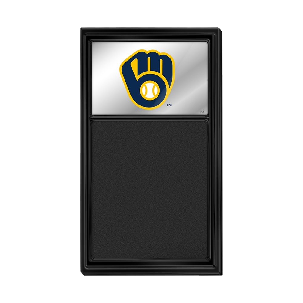 Milwaukee Brewers Logo Mirrored Chalk Note Board The Fan Brand milwaukee-brewers-logo-mirrored-chalk-note-board-the-fan-brand