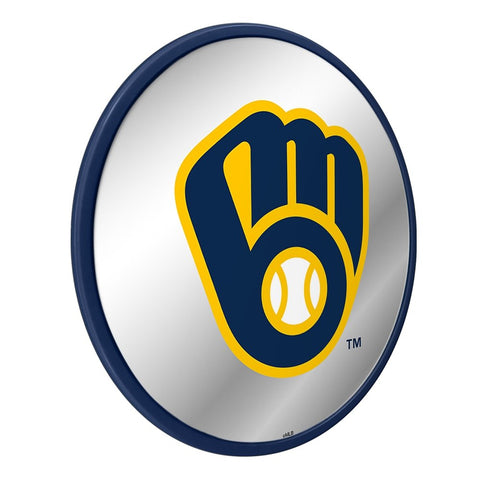 Milwaukee Brewers: Logo - Modern Disc Mirrored Wall Sign - The Fan-Brand