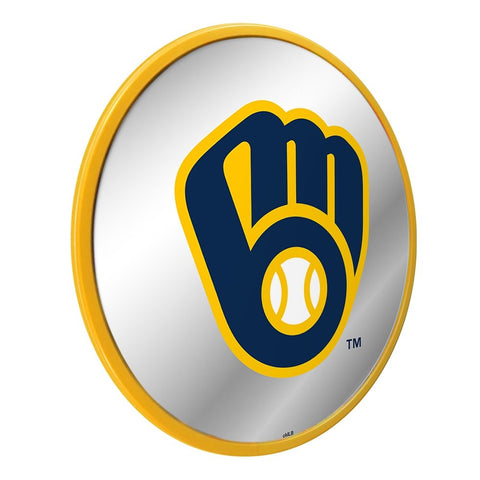 Milwaukee Brewers: Logo - Modern Disc Mirrored Wall Sign - The Fan-Brand