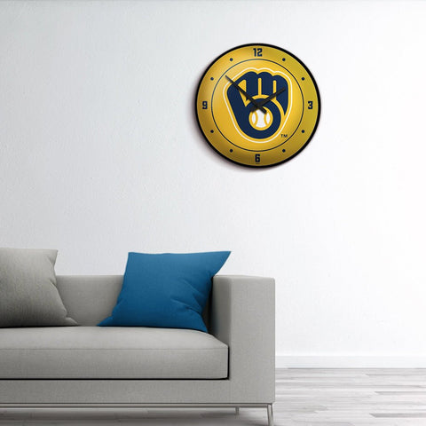 Milwaukee Brewers: Logo - Modern Disc Wall Clock - The Fan-Brand