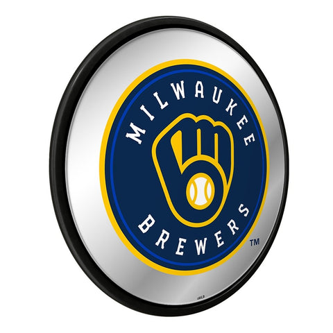 Milwaukee Brewers: Modern Disc Mirrored Wall Sign - The Fan-Brand