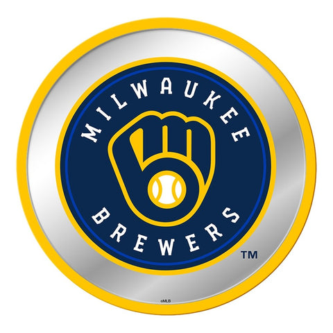 Milwaukee Brewers: Modern Disc Mirrored Wall Sign - The Fan-Brand
