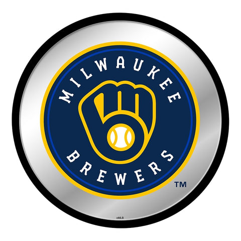 Milwaukee Brewers: Modern Disc Mirrored Wall Sign - The Fan-Brand