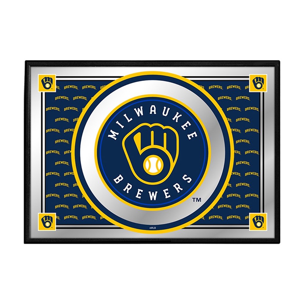 Milwaukee Brewers: Team Spirit - Framed Mirrored Wall Sign - The Fan-Brand