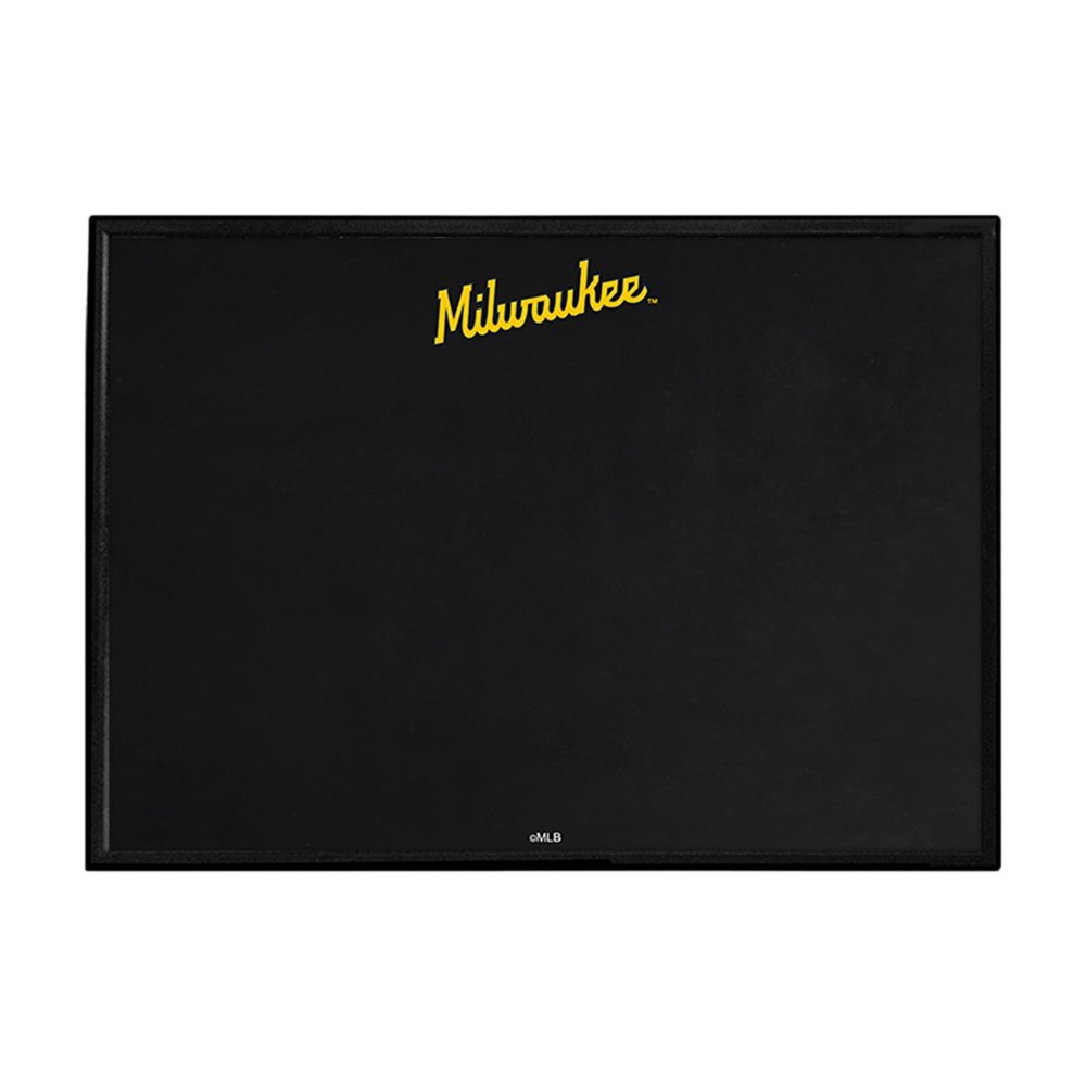 Milwaukee Brewers: Wordmark - Framed Chalkboard - The Fan-Brand