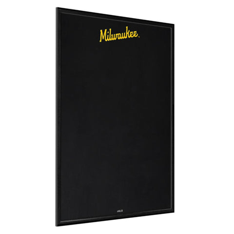 Milwaukee Brewers: Wordmark - Framed Chalkboard - The Fan-Brand