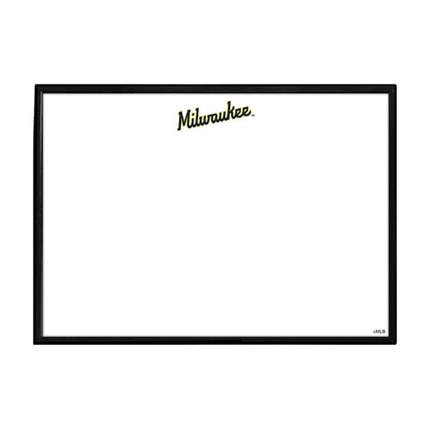 Milwaukee Brewers: Wordmark - Framed Dry Erase Wall Sign - The Fan-Brand