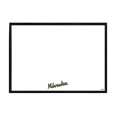 Milwaukee Brewers: Wordmark - Framed Dry Erase Wall Sign - The Fan-Brand