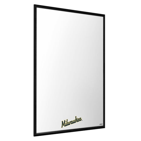 Milwaukee Brewers: Wordmark - Framed Dry Erase Wall Sign - The Fan-Brand