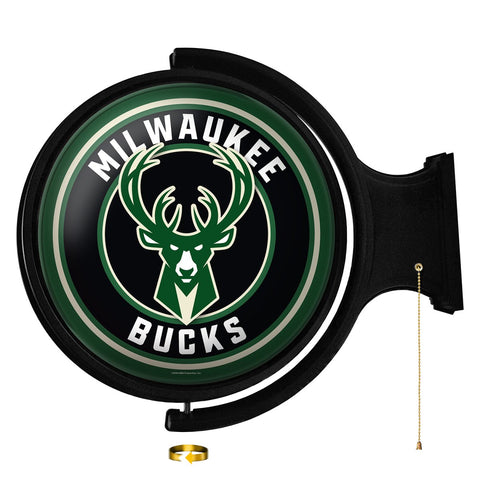 Milwaukee Bucks: Original Round Rotating Lighted Wall Sign - The Fan-Brand