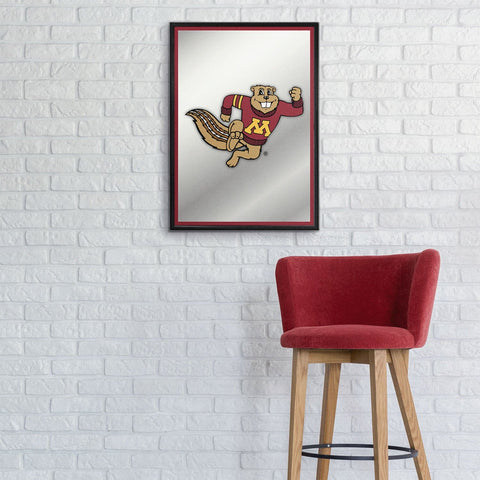Minnesota Golden Gophers: Mascot - Framed Mirrored Wall Sign - The Fan-Brand