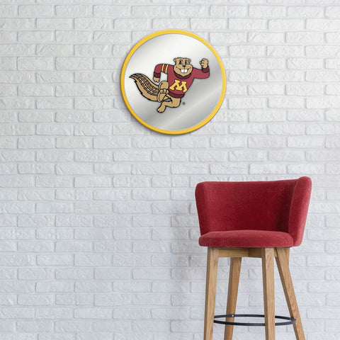 Minnesota Golden Gophers: Mascot - Modern Disc Mirrored Wall Sign - The Fan-Brand
