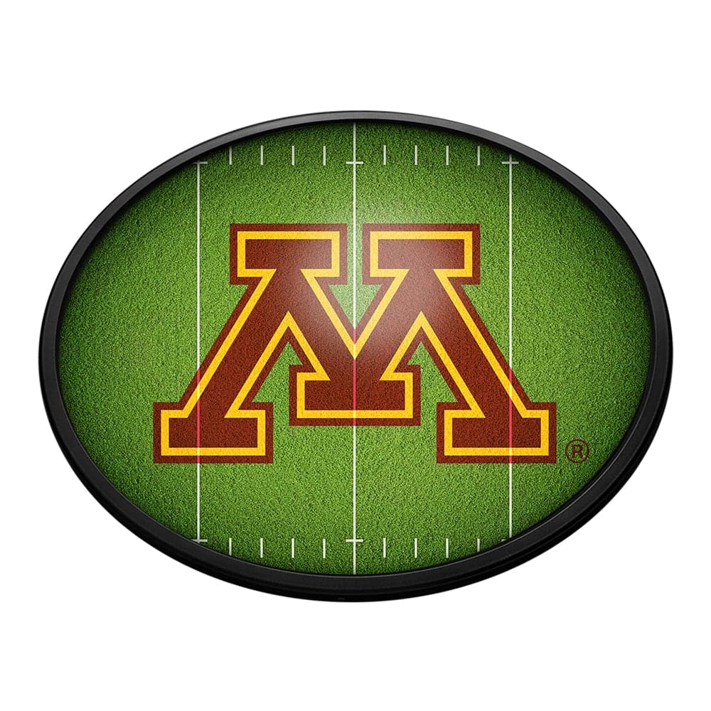 Minnesota Golden Gophers: On the 50 - Oval Slimline Lighted Wall Sign - The Fan-Brand