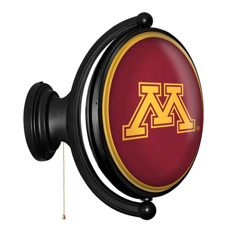 Minnesota Golden Gophers: Original Oval Rotating Lighted Wall Sign - The Fan-Brand