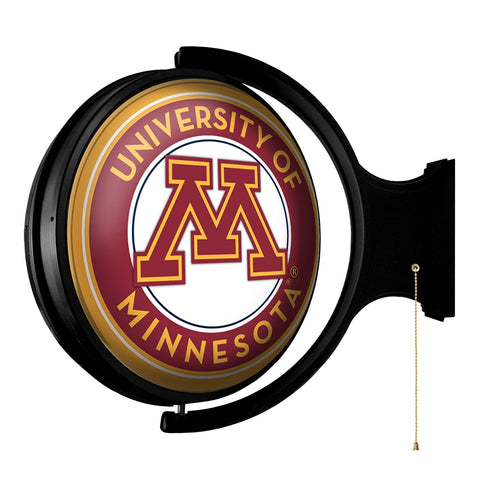 Minnesota Golden Gophers: Original Round Rotating Lighted Wall Sign - The Fan-Brand