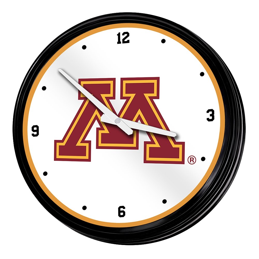 Minnesota Golden Gophers: Retro Lighted Wall Clock - The Fan-Brand