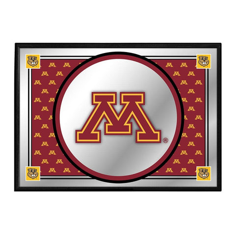 Minnesota Golden Gophers: Team Spirit - Framed Mirrored Wall Sign - The Fan-Brand