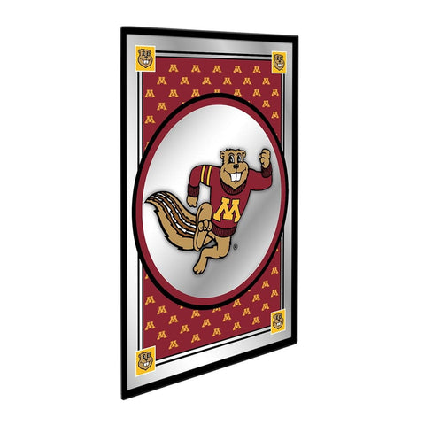 Minnesota Golden Gophers: Team Spirit, Mascot - Framed Mirrored Wall Sign - The Fan-Brand