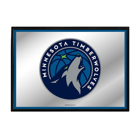 Minnesota Timberwolves: Framed Mirrored Wall Sign - The Fan-Brand