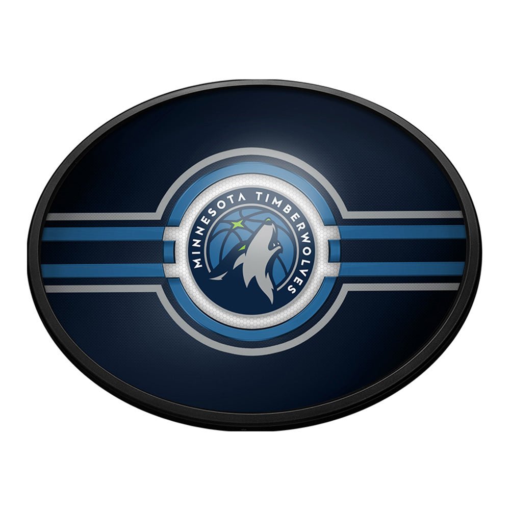 Minnesota Timberwolves: Oval Slimline Lighted Wall Sign - The Fan-Brand