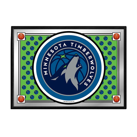 Minnesota Timberwolves: Team Spirit - Framed Mirrored Wall Sign - The Fan-Brand