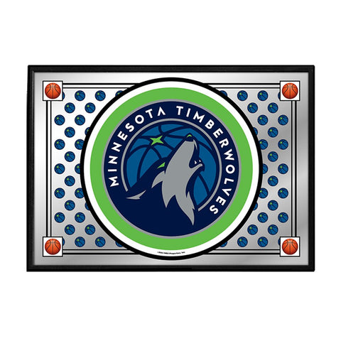 Minnesota Timberwolves: Team Spirit - Framed Mirrored Wall Sign - The Fan-Brand