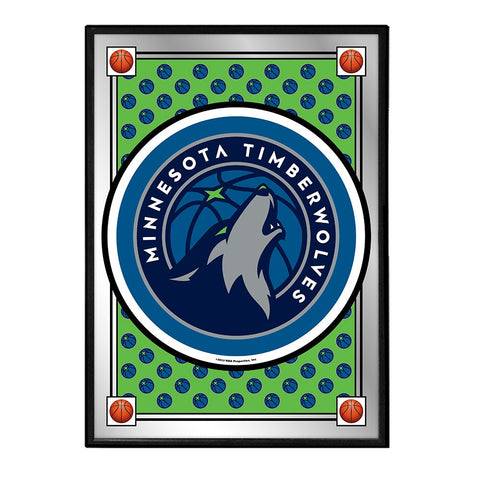 Minnesota Timberwolves: Team Spirit - Framed Mirrored Wall Sign - The Fan-Brand