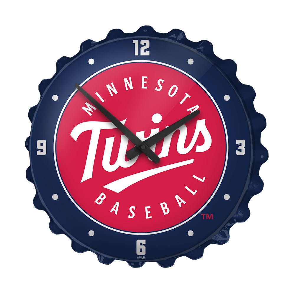 Minnesota Twins: Bottle Cap Wall Clock - The Fan-Brand