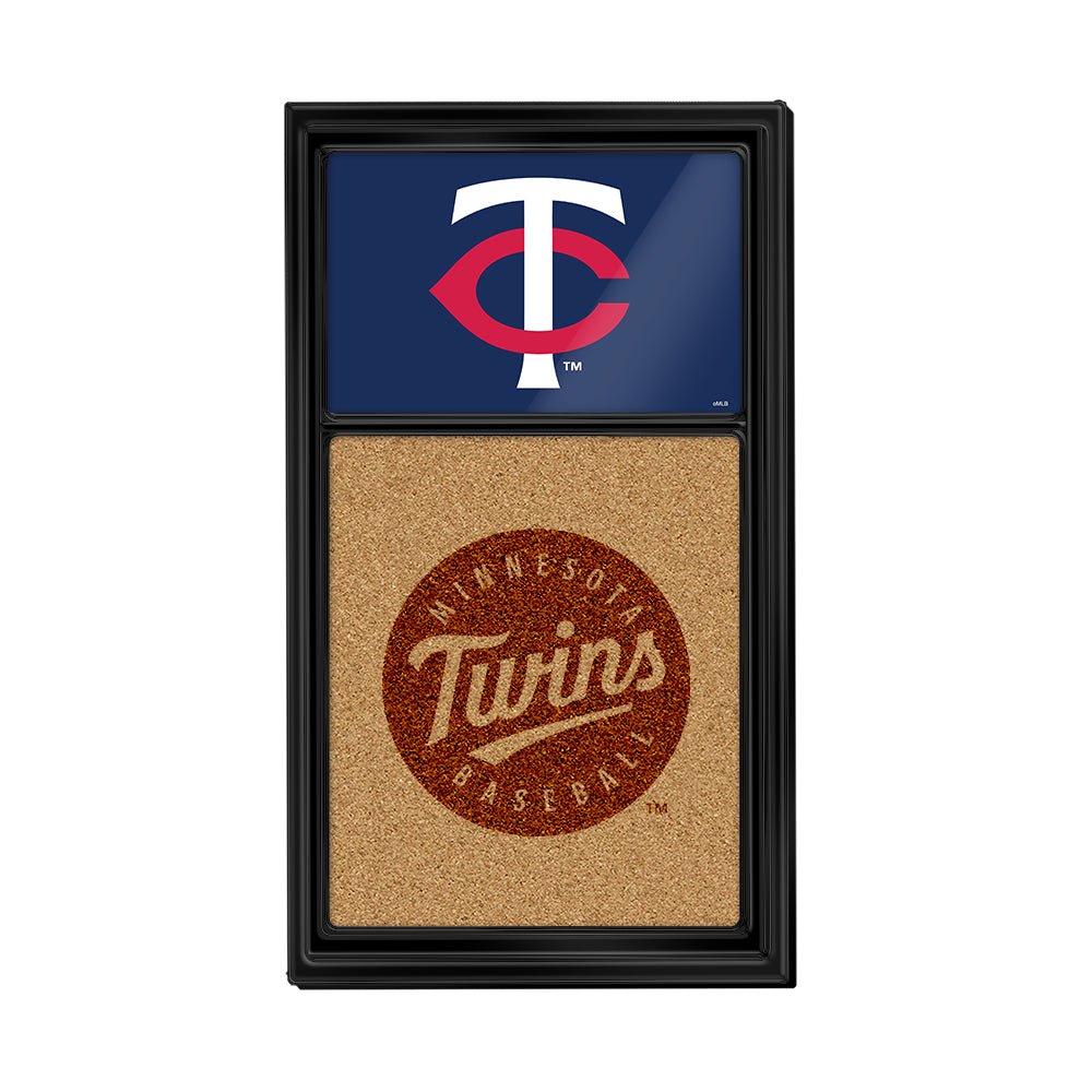 Minnesota Twins: Dual Logo - Cork Note Board - The Fan-Brand