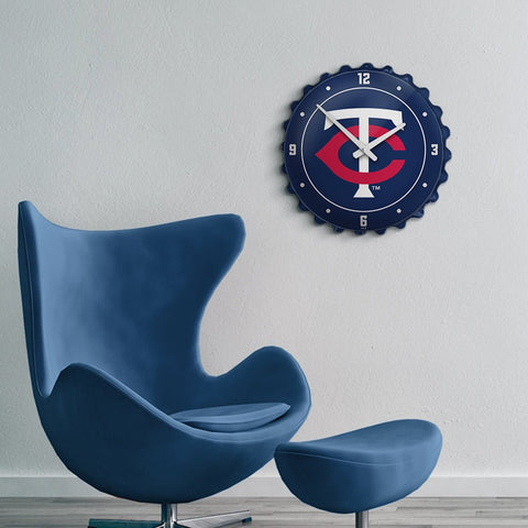 Minnesota Twins: Logo - Bottle Cap Wall Clock - The Fan-Brand