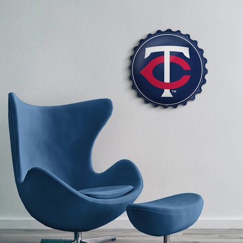 Minnesota Twins: Logo - Bottle Cap Wall Sign - The Fan-Brand