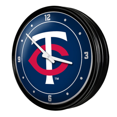 Minnesota Twins: Logo - Retro Lighted Wall Clock - The Fan-Brand