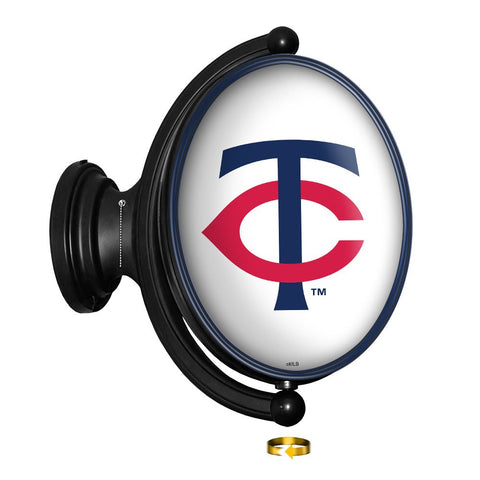 Minnesota Twins: Original Oval Rotating Lighted Wall Sign - The Fan-Brand