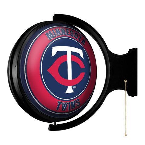 Minnesota Twins: Original Round Rotating Lighted Wall Sign - The Fan-Brand