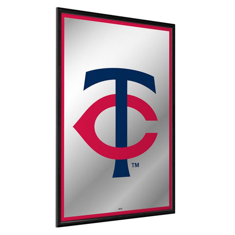 Minnesota Twins: Vertical Framed Mirrored Wall Sign - The Fan-Brand