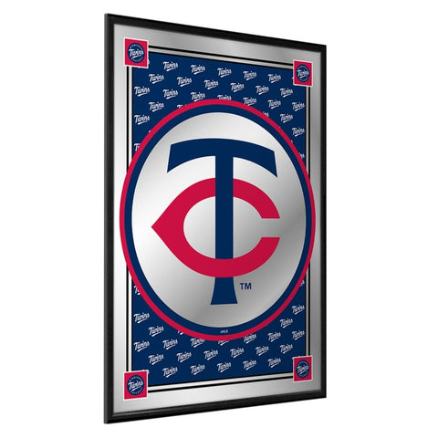 Minnesota Twins: Vertical Team Spirit - Framed Mirrored Wall Sign - The Fan-Brand