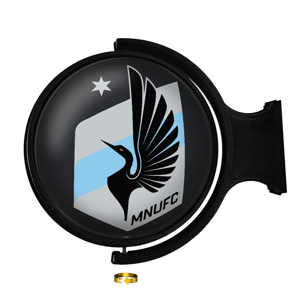 Minnesota United FC: Original Round Rotating Lighted Wall Sign - The Fan-Brand