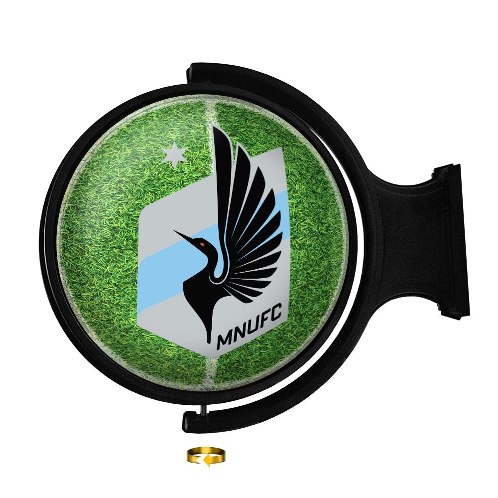 Minnesota United FC: Pitch - Original Round Rotating Lighted Wall Sign - The Fan-Brand
