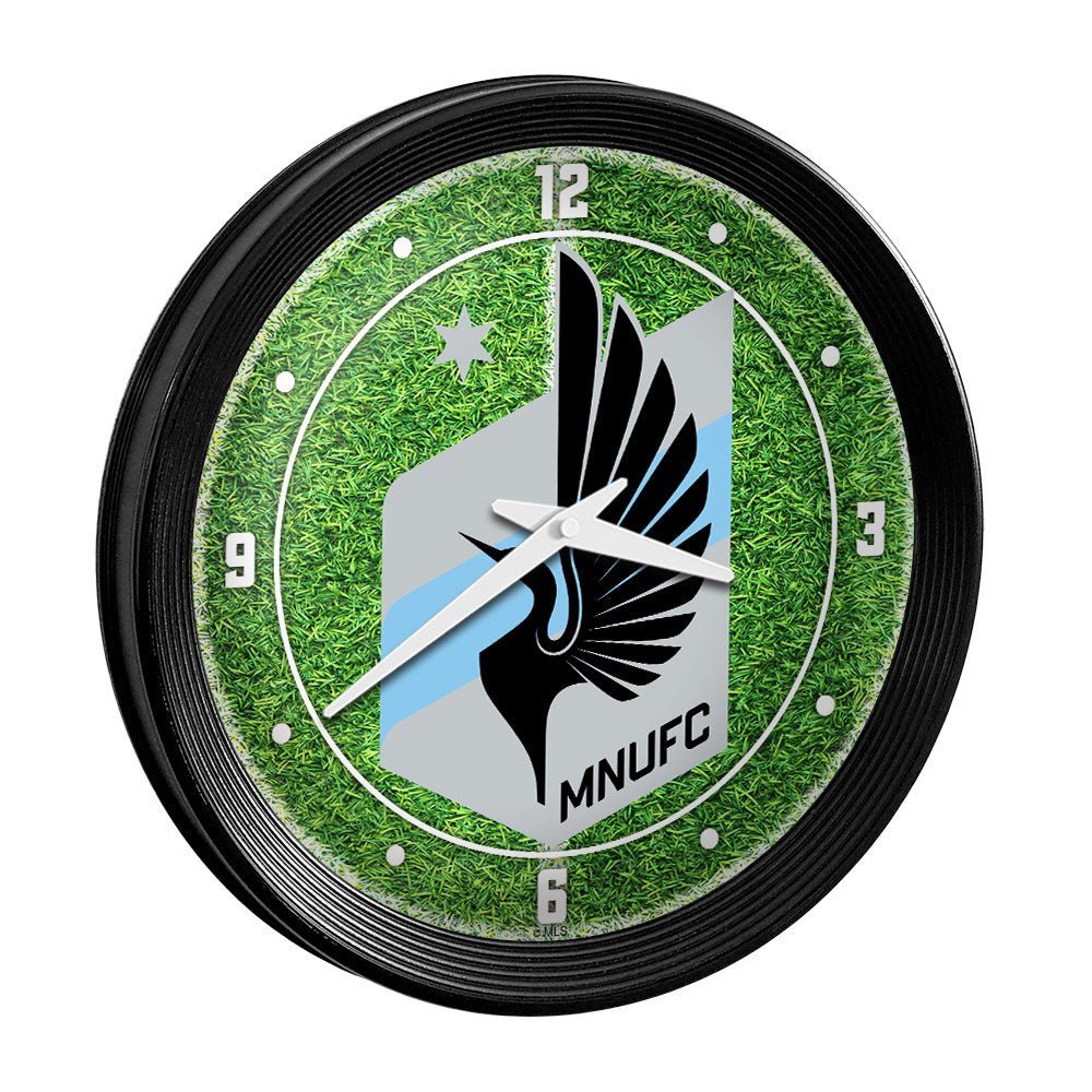 Minnesota United FC: Pitch - Ribbed Frame Wall Clock - The Fan-Brand