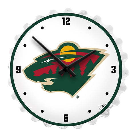 Minnesota Wild: Bottle Cap Lighted Wall Clock - The Fan-Brand