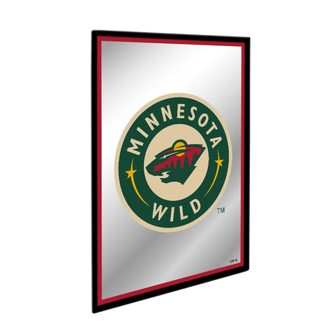 Minnesota Wild: Logo - Framed Mirrored Wall Sign - The Fan-Brand