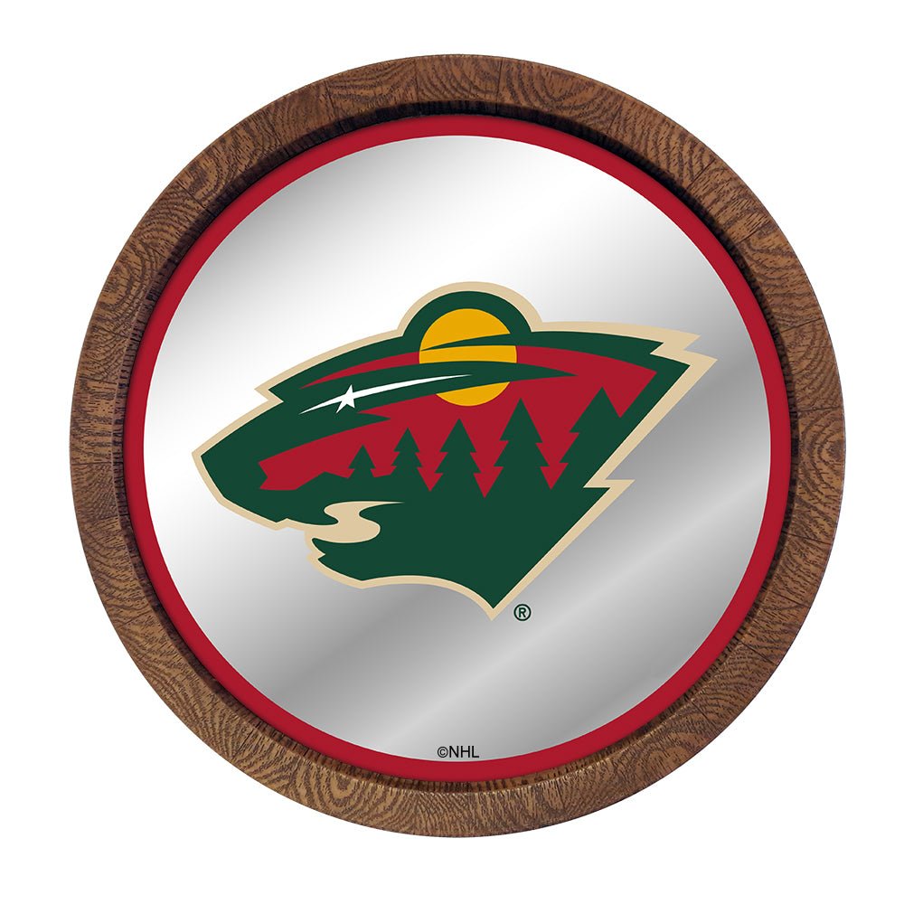 Minnesota Wild: Mirrored Barrel Top Wall Sign - The Fan-Brand