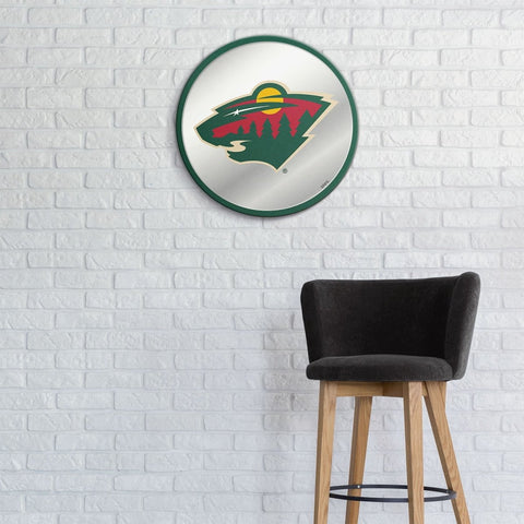 Minnesota Wild: Modern Disc Mirrored Wall Sign - The Fan-Brand