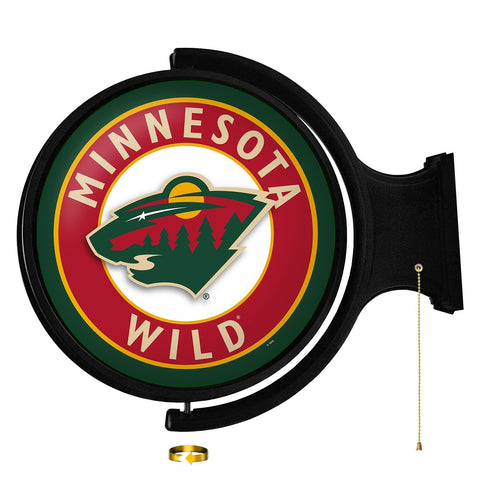 Minnesota Wild: Original Round Rotating Lighted Wall Sign - The Fan-Brand