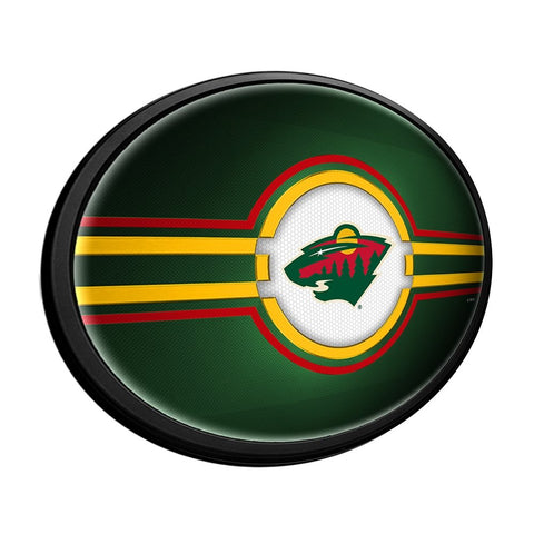 Minnesota Wild: Oval Slimline Lighted Wall Sign - The Fan-Brand