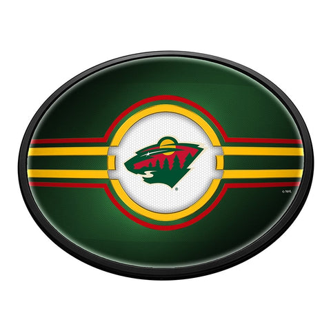 Minnesota Wild: Oval Slimline Lighted Wall Sign - The Fan-Brand