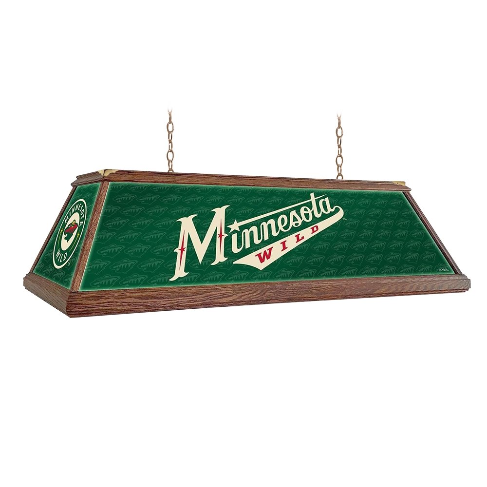 Minnesota Wild: Premium Wood Pool Table Light - The Fan-Brand