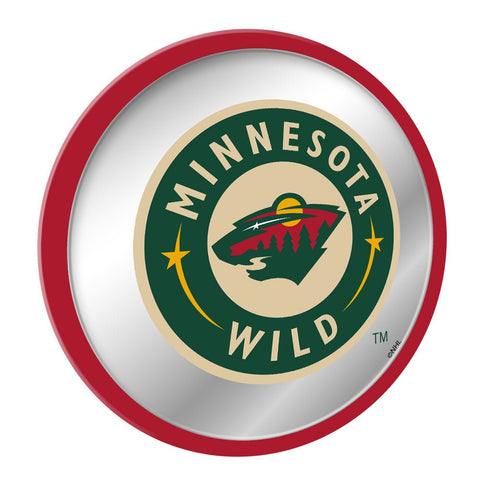 Minnesota Wild: Secondary Logo - Modern Disc Mirrored Wall Sign - The Fan-Brand