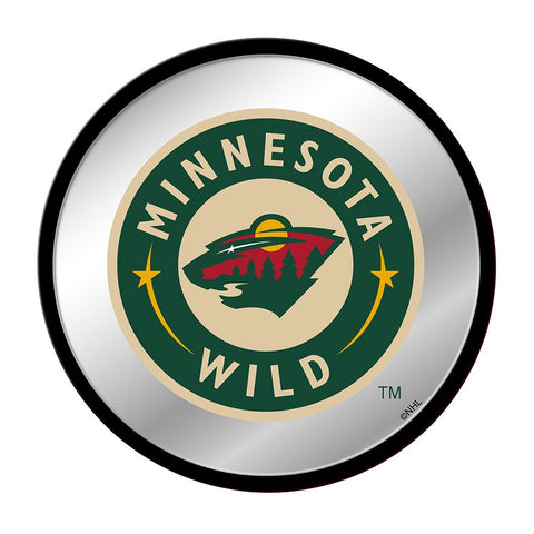 Minnesota Wild: Secondary Logo - Modern Disc Mirrored Wall Sign - The Fan-Brand