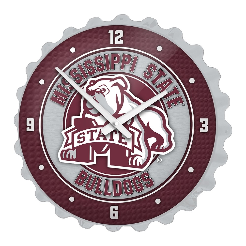 Mississippi State Bulldogs: Mascot - Bottle Cap Wall Clock - The Fan-Brand